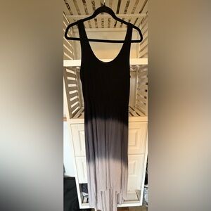 Black and Gray Ombre Maxi Dress